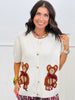 Bow Tie Teddy Bear Sweater Cardigan (Reg.)
