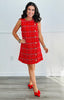 Red Tweed Delight Mini Dress (Reg)