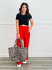 Red Modal Wide Leg Pants (Reg. and Plus)