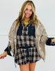 Navy Plaid Bubble Mini Skirt (Reg.)