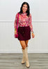 Semi Sheer Floral Print Mesh Top (Reg.) - 3 Colors