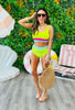 Neon Lime Shades Of Summer Two Piece Swimsuit (Reg. & Plus)