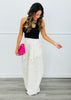 Beige Lace Polka Dot Pants (Reg.)