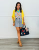 Nova Navy Striped Denim Skirt (Reg. and Plus)