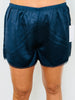 Midnight Lace Trim Satin Shorts (Reg.)