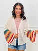 Summer Contrast Stripes Sweater Cardigan (Reg.)-2 Colors