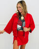 Red Zip Up Jacket & Mini Skort Set (Reg.)