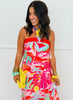 Pink Multi Floral Strapless Maxi Dress (Reg.)