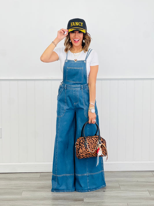 Medium Wash Denim Overalls (Reg & Plus)