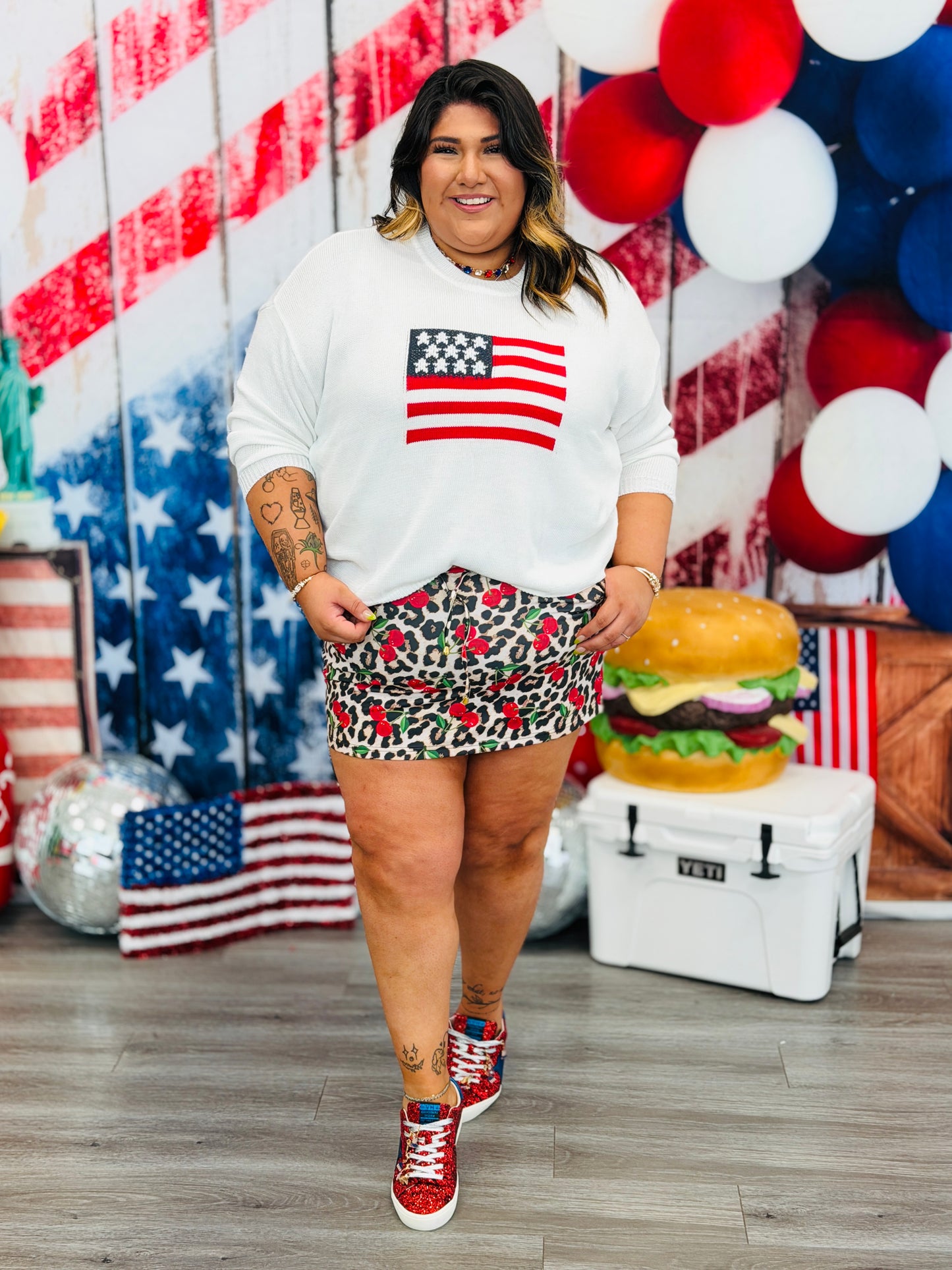 USA Flag Sweater (Reg. and Plus)