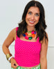 Polka Dot Square Neck Top (Reg.)-6 Colors