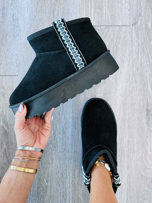 Black Feels Like Home Booties