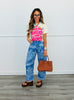 Blue Bandana Print Barrel Pants (Reg & Plus)
