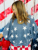 Denim Blue Stars Hoodie Top (Reg.)