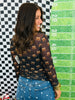 Football Bows Alyssa Mesh Top (Reg. and Plus)