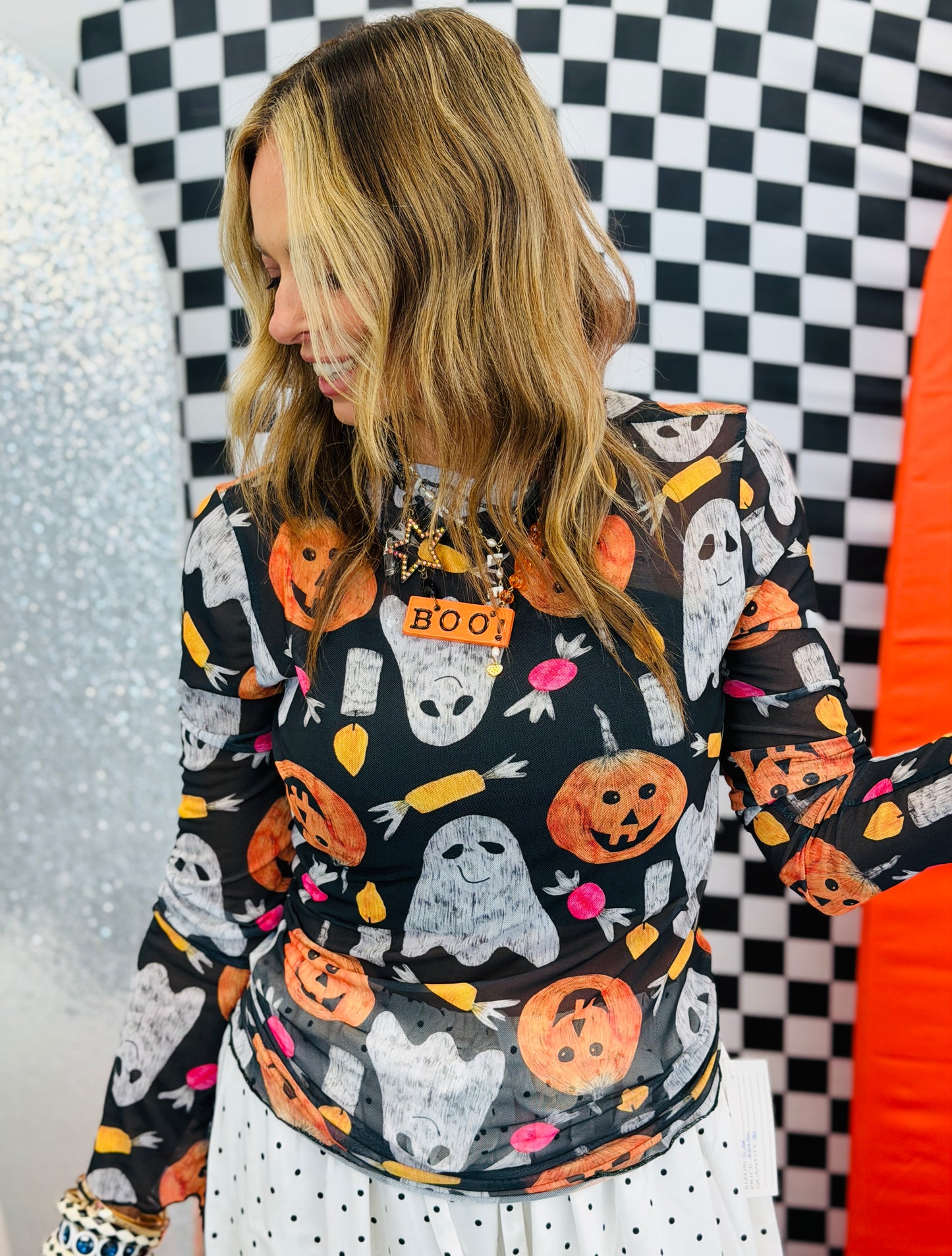 Halloween LS Mesh Top (Reg. and Plus)