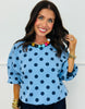 Polka Dot Batwing Sleeve Sweatshirt (Reg.) - 3 Colors
