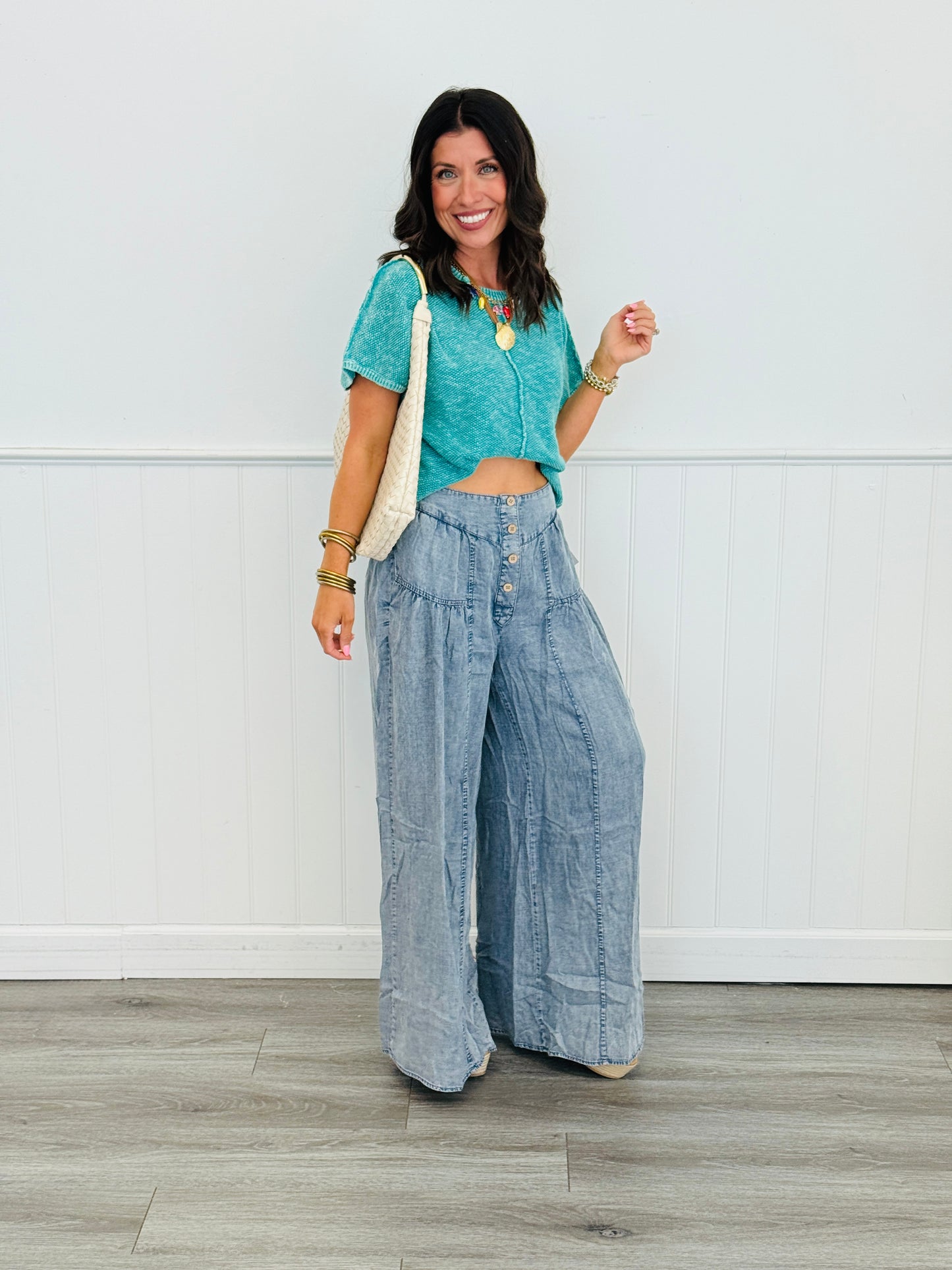 Center Outseam Sweater Top (Reg & Plus)-2 Colors