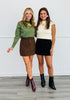 Corduroy Mini Skirt (Reg & Plus) -2 Colors