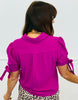 Fuchsia Lainey Tie Sleeve Top (Reg. and Plus)