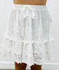 Lace Tiered Satin Bow Mini Skirt (Reg.)-3 Colors