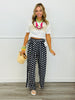 Navy Polka Dot Side Panel Pants (Reg & Plus)
