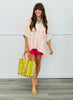 POL Ivory Multi Stripe Puff Sleeve Shirt (Reg.)