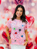 Queen Of Sparkles Groovy Heart Tee (Reg. and Plus)