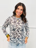 Black Floral Mesh Long Sleeve Top (Reg. and Plus)