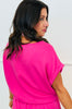 Fuchsia Short Cuff Sleeve Scuba Top (Reg.)