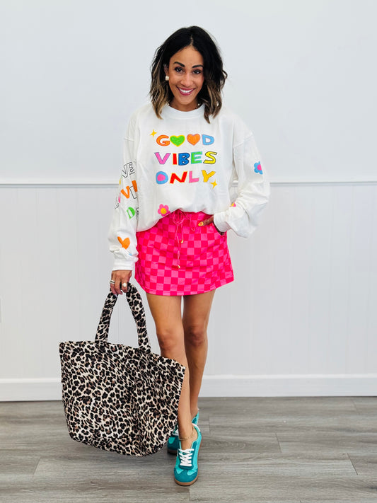Pink Checked Out Skort (Reg & Plus)