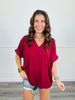 Elegant Solid Collared Top (Reg. & Plus)- 5 Colors