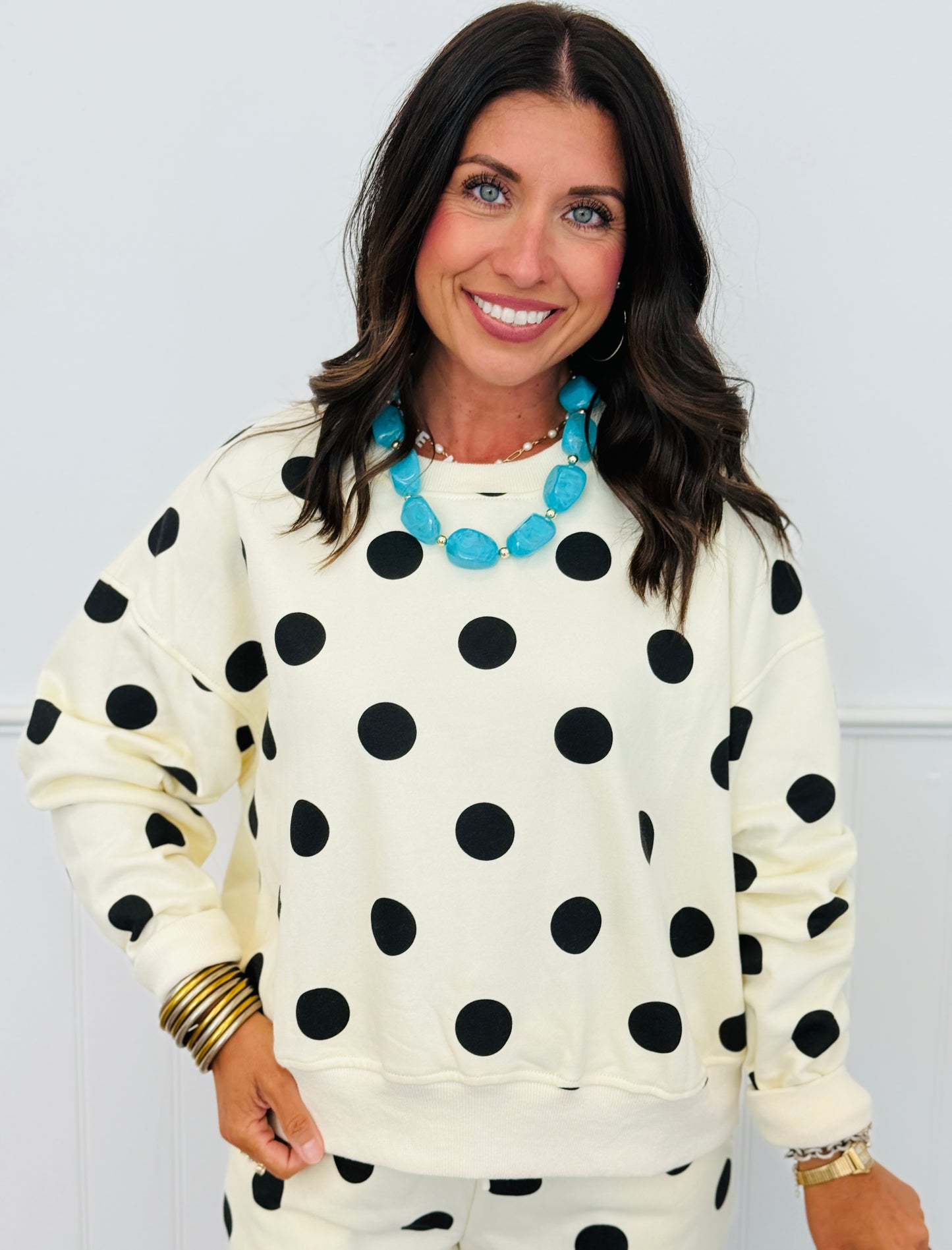 Polka Dot Sweatshirt (Reg.)-3 Colors