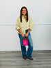 Ivory Citrus Striped Button Down Shirt (Reg & Plus)