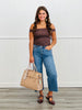 Brown Strapless Leslie Ruched Top (Reg.)