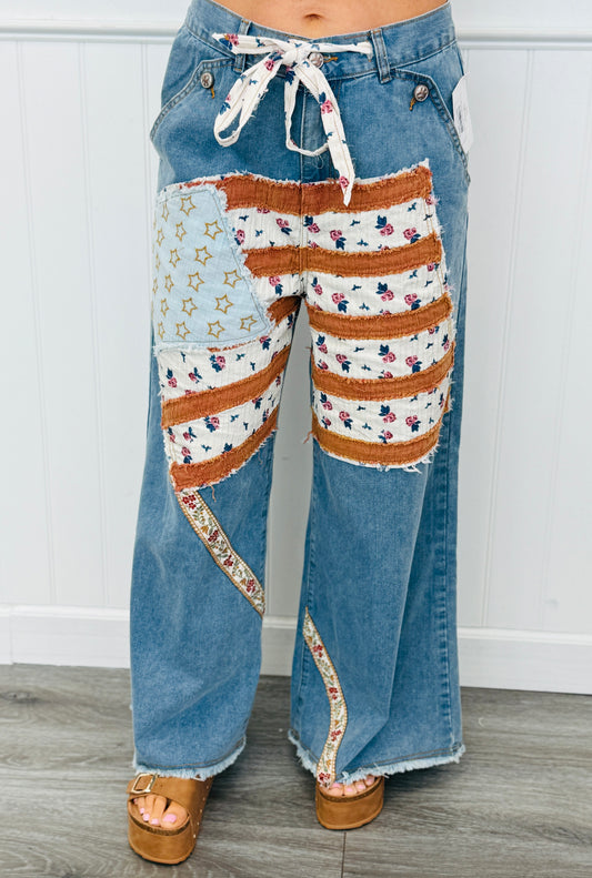POL Denim Multi Flag Patch Pants (Reg.)