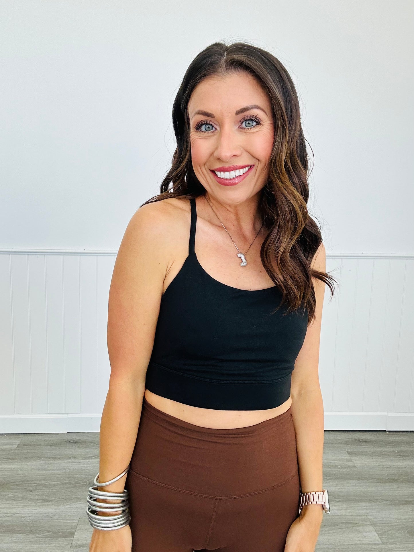 Black Sports Bra Crop Top (Reg & Plus)