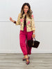 Tan Botanical Print Jacket (Reg.)