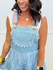 Blue Guitar Strap Overall Romper (Reg.)