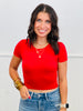 Waist Length Tee Top (Reg.)-3 Colors
