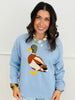 Dusty Blue Mallard Duck Pullover Sweater (Reg.)