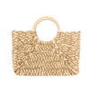Two Tone Natural Straw Bag-5 Colors