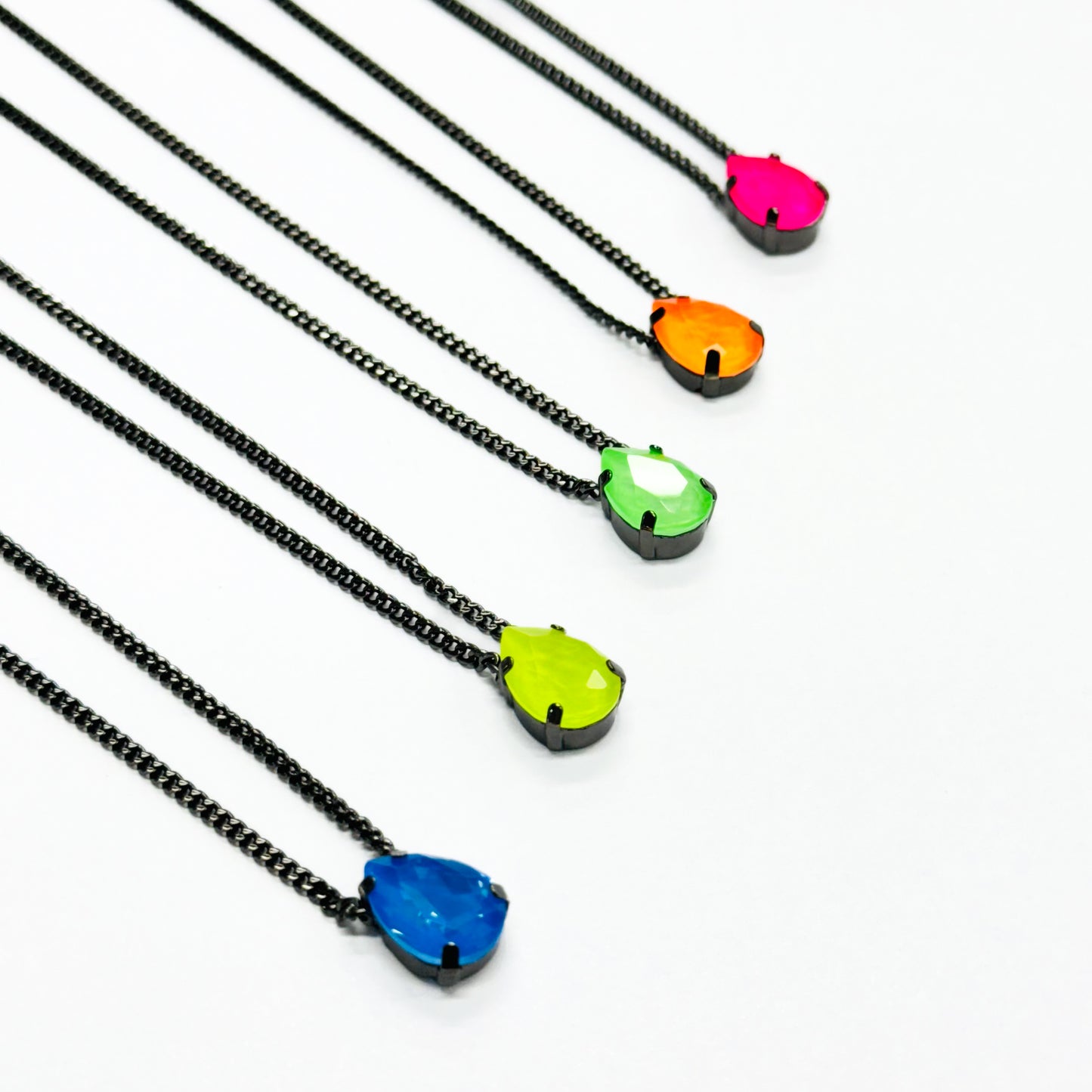 TOVA - The Lumi Gunmetal Electrics Necklace - 5 Colors