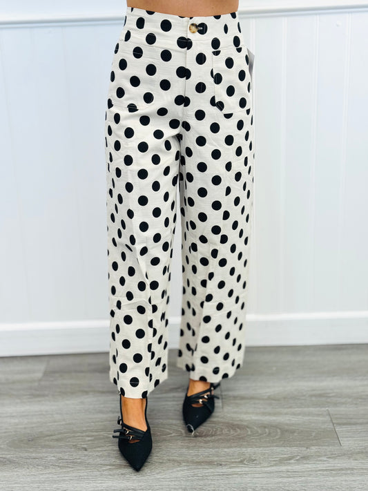 Polka Dot Wide Leg Pants (Reg.)