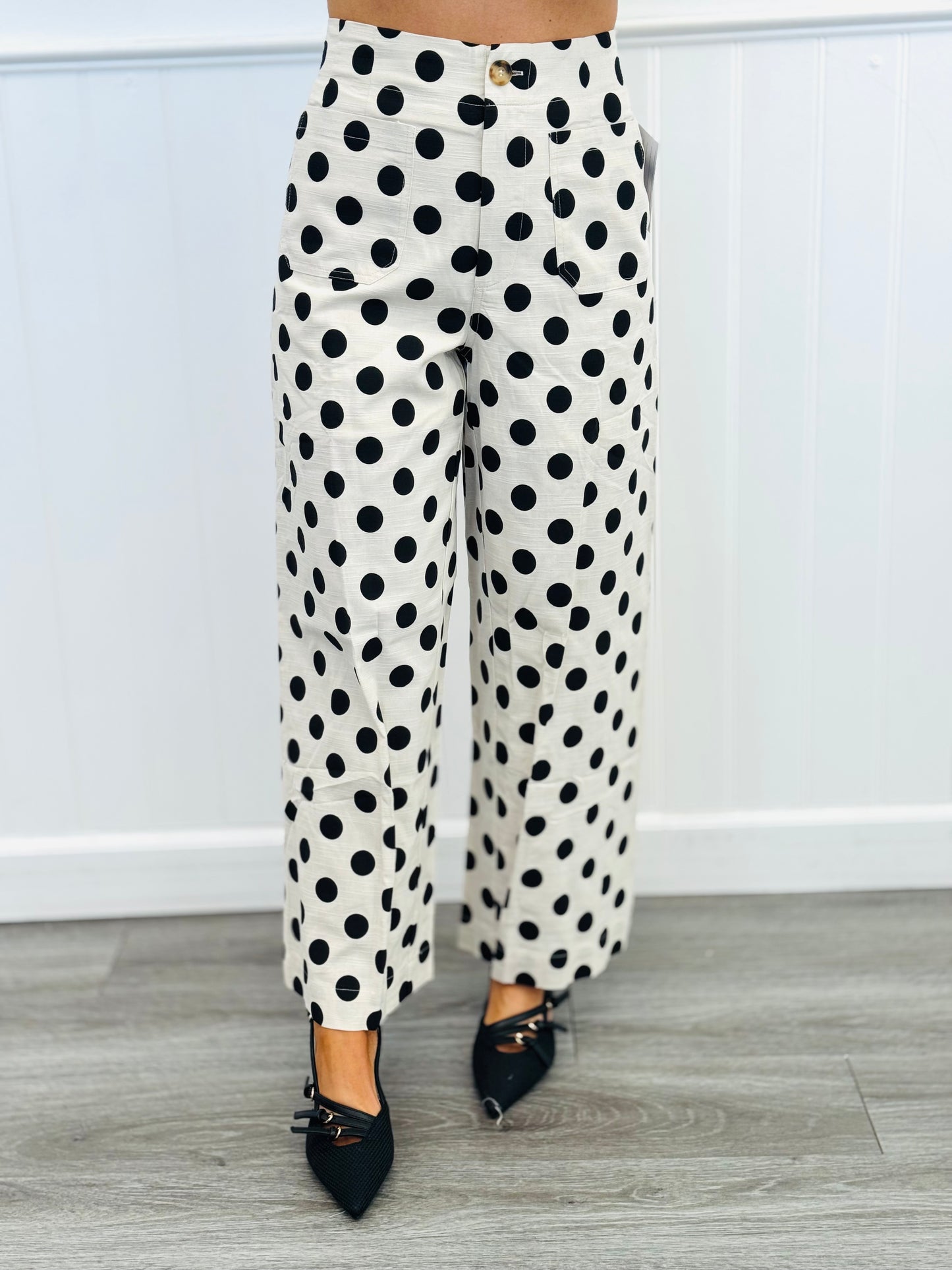 Polka Dot Wide Leg Pants (Reg.)