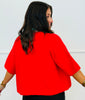 One Button Short Sleeve Cardigan (Reg.) - 3 Colors