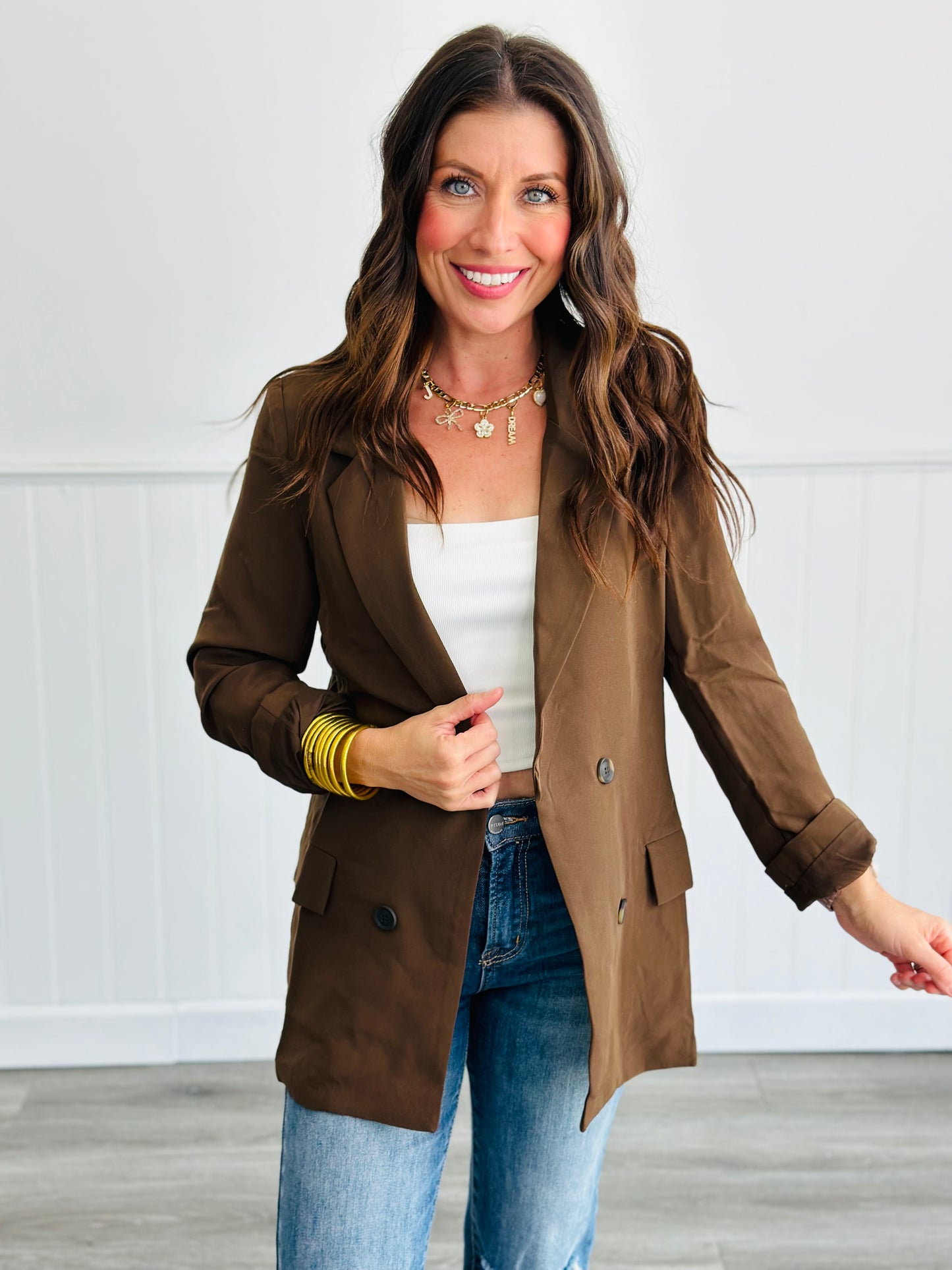 Essential Double Breasted Blazer (Reg)-3 Colors