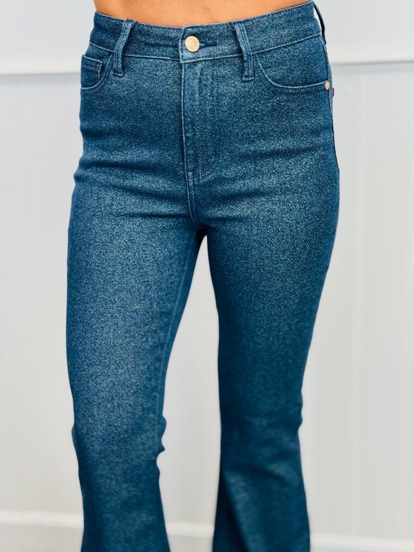 Judy Blue Slay the Sparkle Flare Jeans (Reg. and Plus)