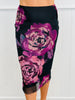 Floral Mesh Midi Skirt (Reg. and Plus) - 2 Colors
