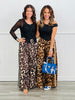 Bold Leopard Side Stripe Pants (Reg & Plus)-2 Colors
